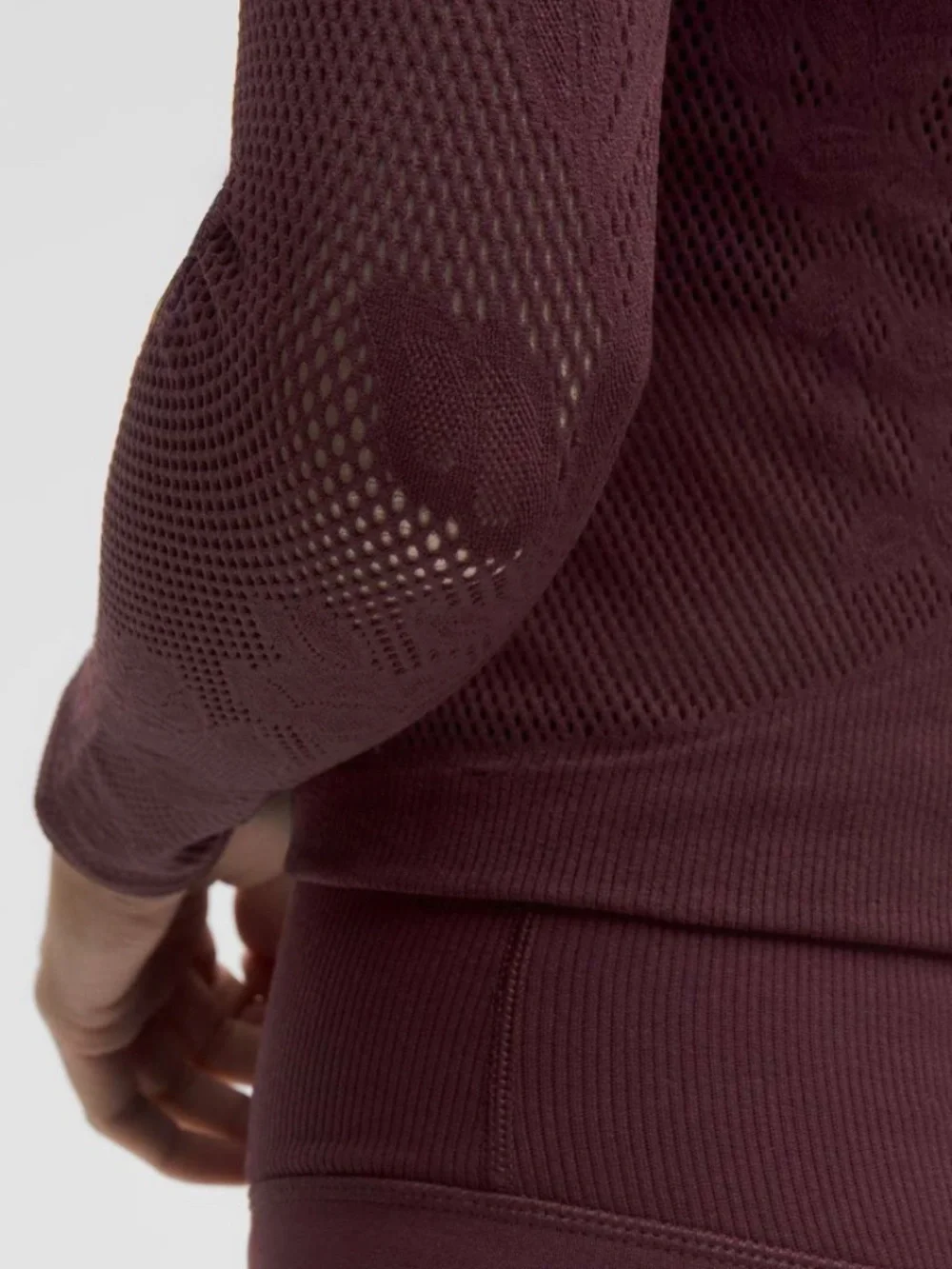 LULULEMON REVEALKNIT FLORAL LONG SLEEVE GOODNIGHT PLUM SIZE XL